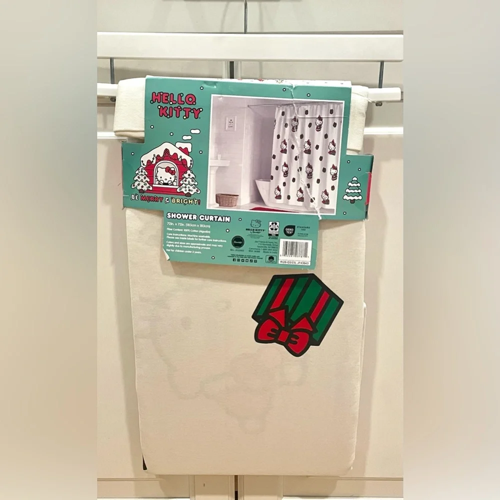 Hello Kitty‎ Christmas Holiday Bathroom Shower Curtain